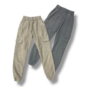 Earthbound Trading Co Cargo Joggers Lot of 2 | Gray + Khaki | Size Small
